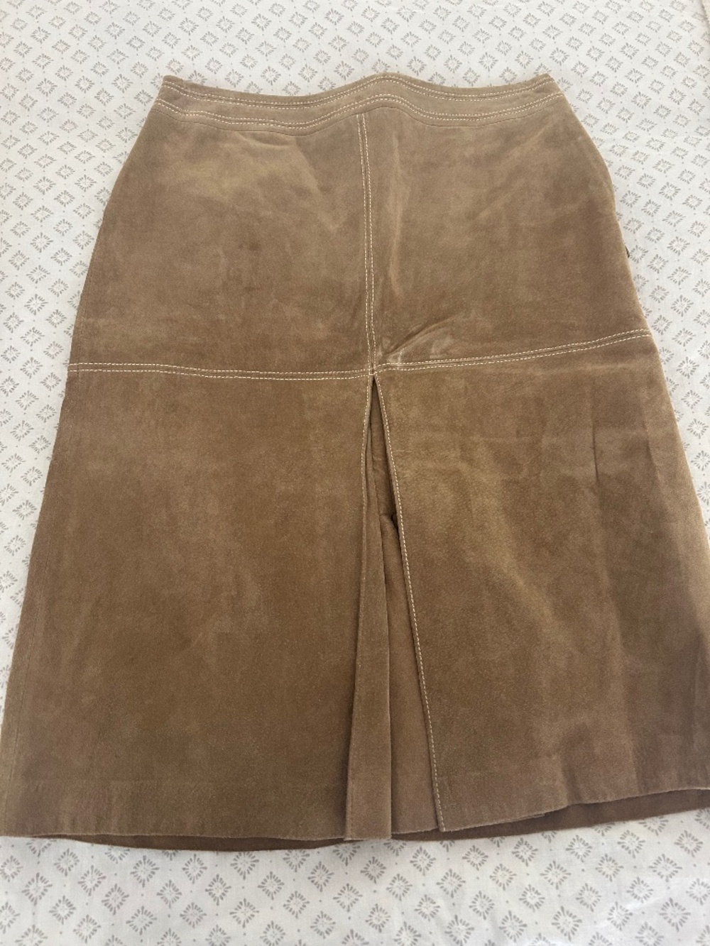 Tan suede skirt